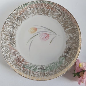 Vintage Winterling Roslau Bavaria Tulip & Gold Plate