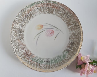 Vintage Winterling Roslau Bavaria Tulip & Gold Plate