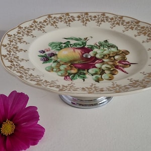 Vintage Barker Bros Ltd Royal Tudor Ware Pedestal  Cake Stand