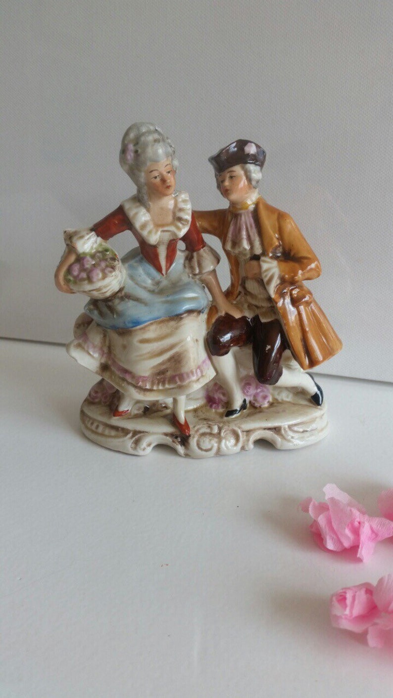Vintage German Porcelain German Figurine Courting Couple Etsy