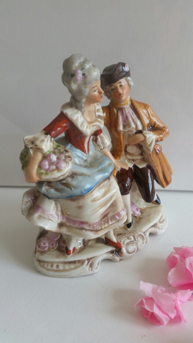 Vintage German Porcelain German Figurine Courting Couple Etsy