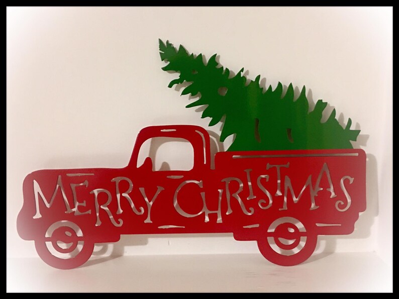 Christmas Tree Truck Plasma dxf file Etsy