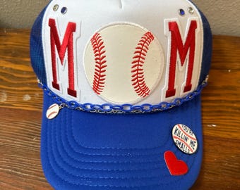 Baseball Mom Trucker Hat| Fun Patch Design For Sports Moms