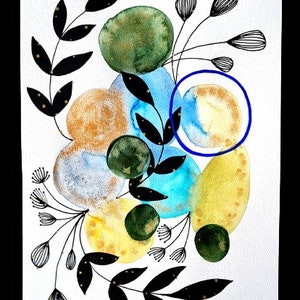 Dipinto originale ad acquerello Arte unica Arte astratta Arte surreale Regalo per chi ha già tutto Fiore astratto Arte originale