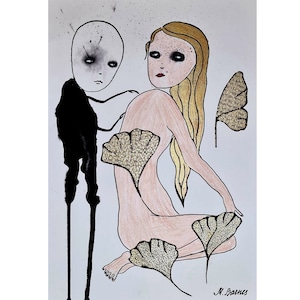 Original Art Outsider art Art Brut Alternative art Primitive art Naive art Mixed media Drawing Weird Picture Quirky Rare Kunst home decor