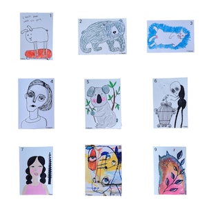 ACEO Arte original Tarjetas Aceo Tarjetas coleccionables Colección de tarjetas Aceo Regalo para coleccionistas de tarjetas Aceo Arte lindo Mini arte Pequeña decoración de pared Raro