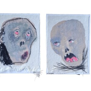 ACEO Karten Aceo Sammler Karten Aceo original Kunst Aceo Malerei Atc Karten Geschenk für Aceo Sammler Malerei Weird Mini Art Odd Pictute Atc