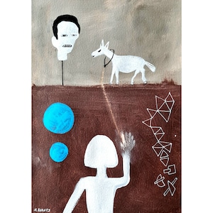 Weird art, Horror art, Art brut, Abstract figures, Acrylic painting, One of a kind art, Original painting, Odd art, Surreal art, Painting