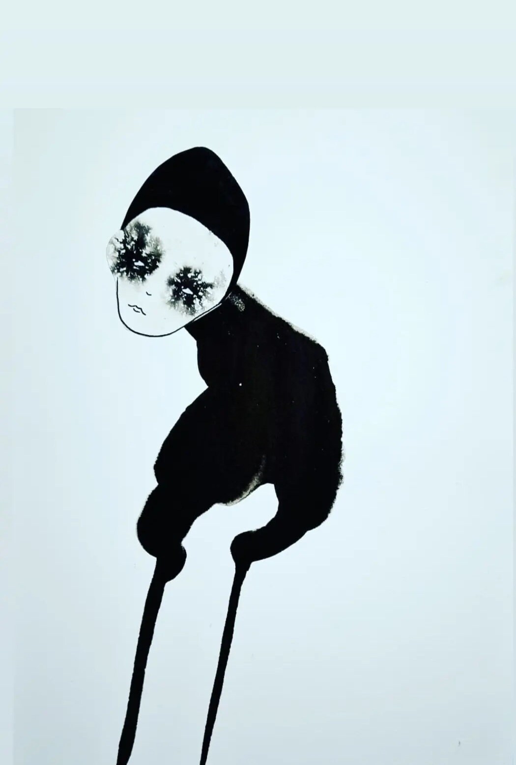 オリジナルアート アウトサイダーアート 不気味な 不気味な顔