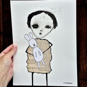 Original art Outsider art Abstract art Collage Surreal art Cute Picture Weird art Wall decor