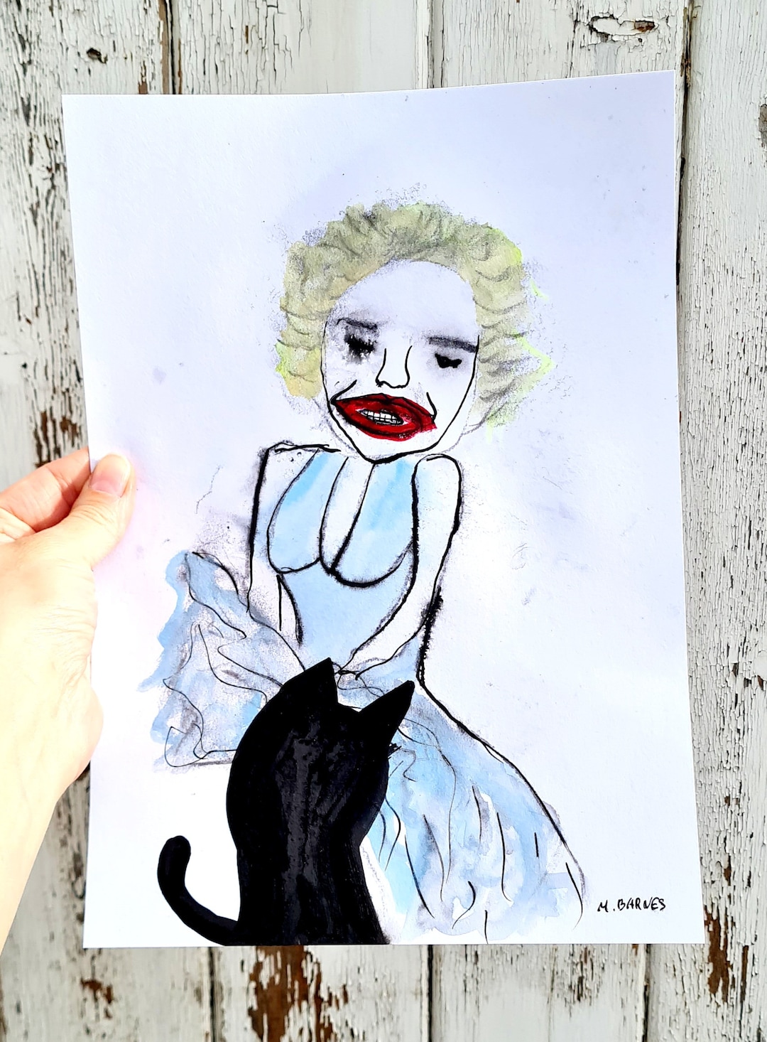 マリリン・モンロー 似顔絵 抽象的肖像画 漫画 唯一無二の芸術 原始芸術 具象芸術 奇妙な芸術 直感的芸術 抽象芸術 奇妙 - Etsy 日本