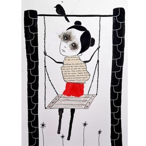 Originale Opera d'arte unica Arte outsider Disegni originali Opera d'arte unica Collage Arte figurativa Arte naif Figure astratte Immagine rara