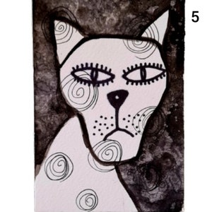 Cat art Print Gift for cat lovers Primitive cat Primitive art Simple cat Naive cat drawing Whimsical cat Unique art style One of a kind cat