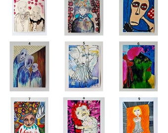 Surreal Art Photo Prints: Abstract Figures, Whimsical Weird art Wall decor