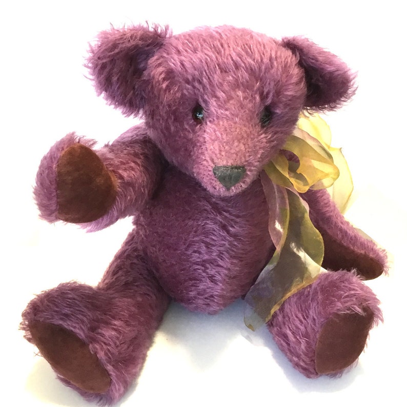 teddy bear in purple colour