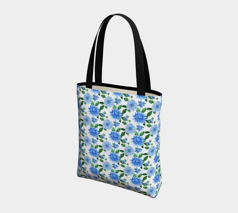 Urban Tote Bag Blue and White Floral Urban Tote Luxury Tote Gift for Mom Women/'s Purse Women/'s Handbag Basic Tote Gift for Her