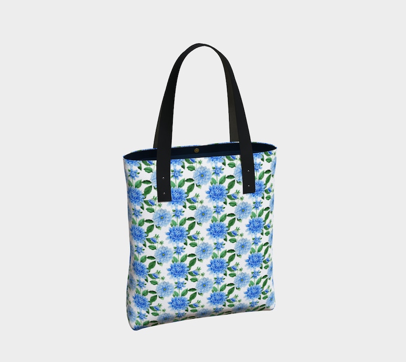 Urban Tote Bag Blue and White Floral Urban Tote Luxury Tote Gift for Mom Women/'s Purse Women/'s Handbag Basic Tote Gift for Her