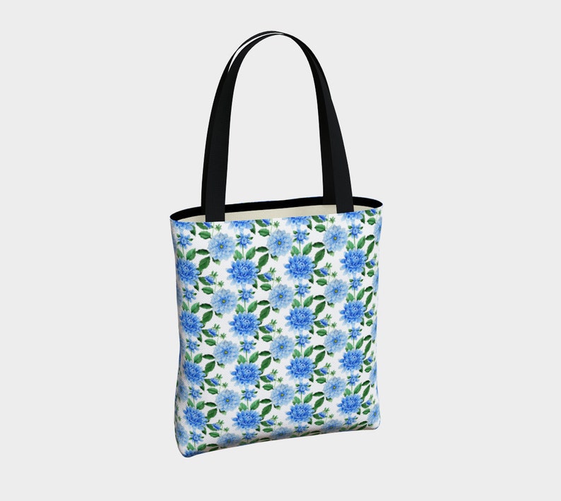 Urban Tote Bag Blue and White Floral Urban Tote Luxury Tote Gift for Mom Women/'s Purse Women/'s Handbag Basic Tote Gift for Her