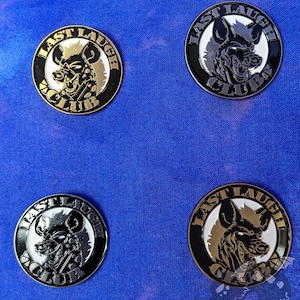 Last Laugh Club Spotted Striped Hyena Enamel Pins