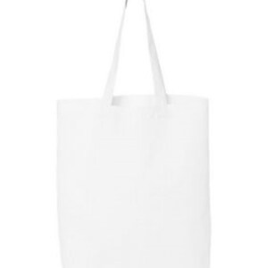 WHITE TOTE BAG, I craft therefore I hoard, Cotton Canvas Tote Bag image 2