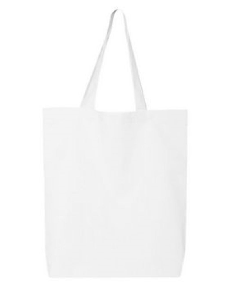 WHITE TOTE BAG, I craft therefore I hoard, Cotton Canvas Tote Bag image 3