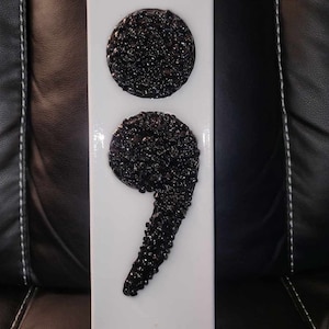 Semi Colon Glass Art