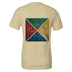Oil Painting Art T-Shirt – Unique Artistic Print on Back – Unisex Cotton Tee