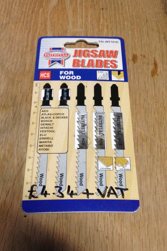 Faithfull JBT101BR Jigsaw Blades Wood Laminate Pack of 5
