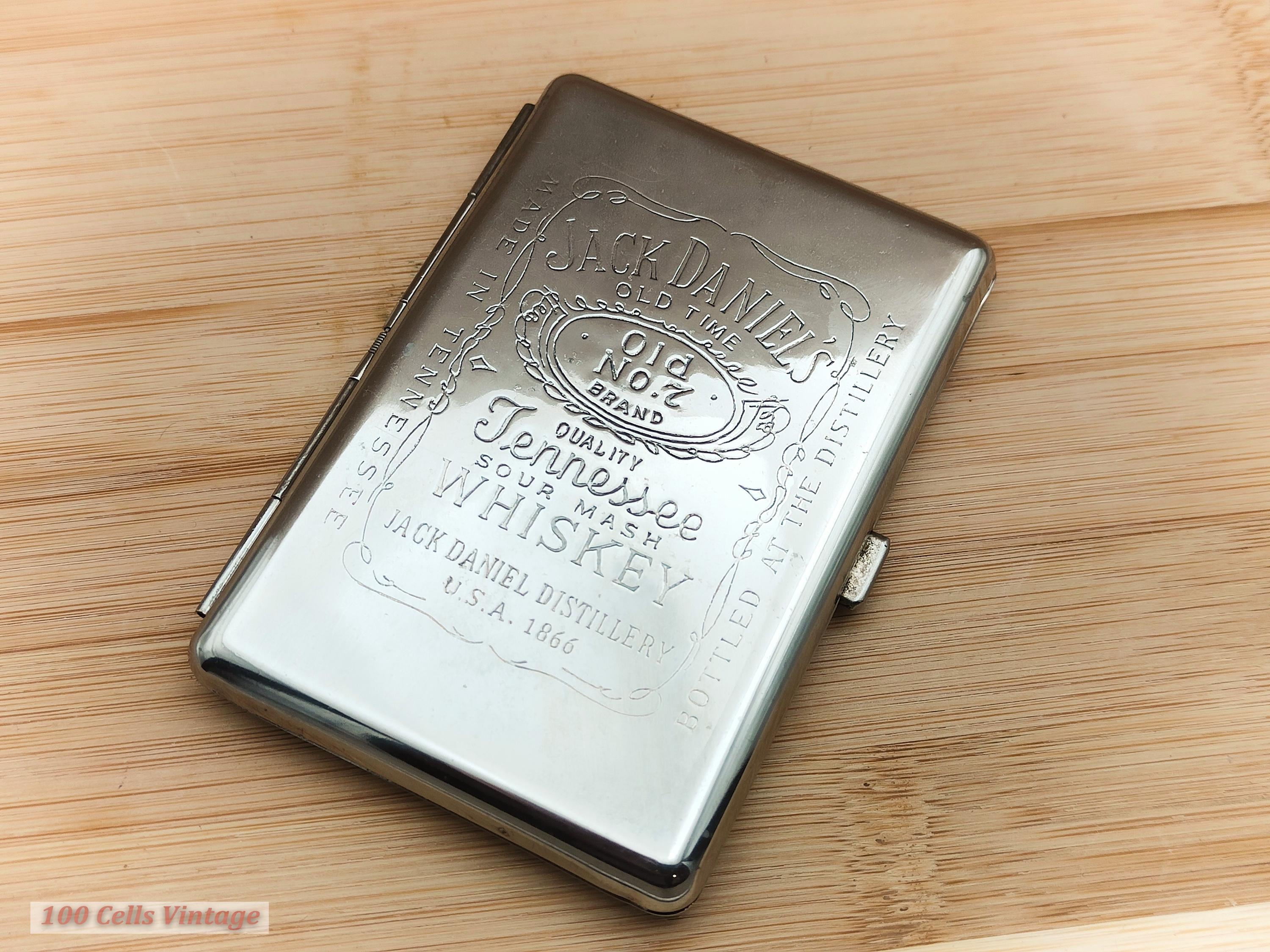 jack daniels cigarettes Jack Daniels Whiskey Vintage Cigarette Case-tobacciana-0bl