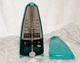 Wittner Taktell Piccolo vintage Metronome green/turquoise -working- made in Germany