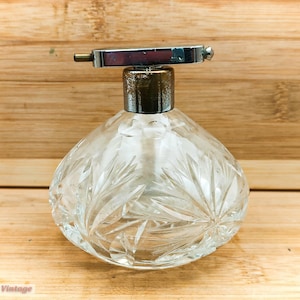 Crystal/glass (needs atomiser)-10cm-Vintage Perfume/Scent Bottle-cd
