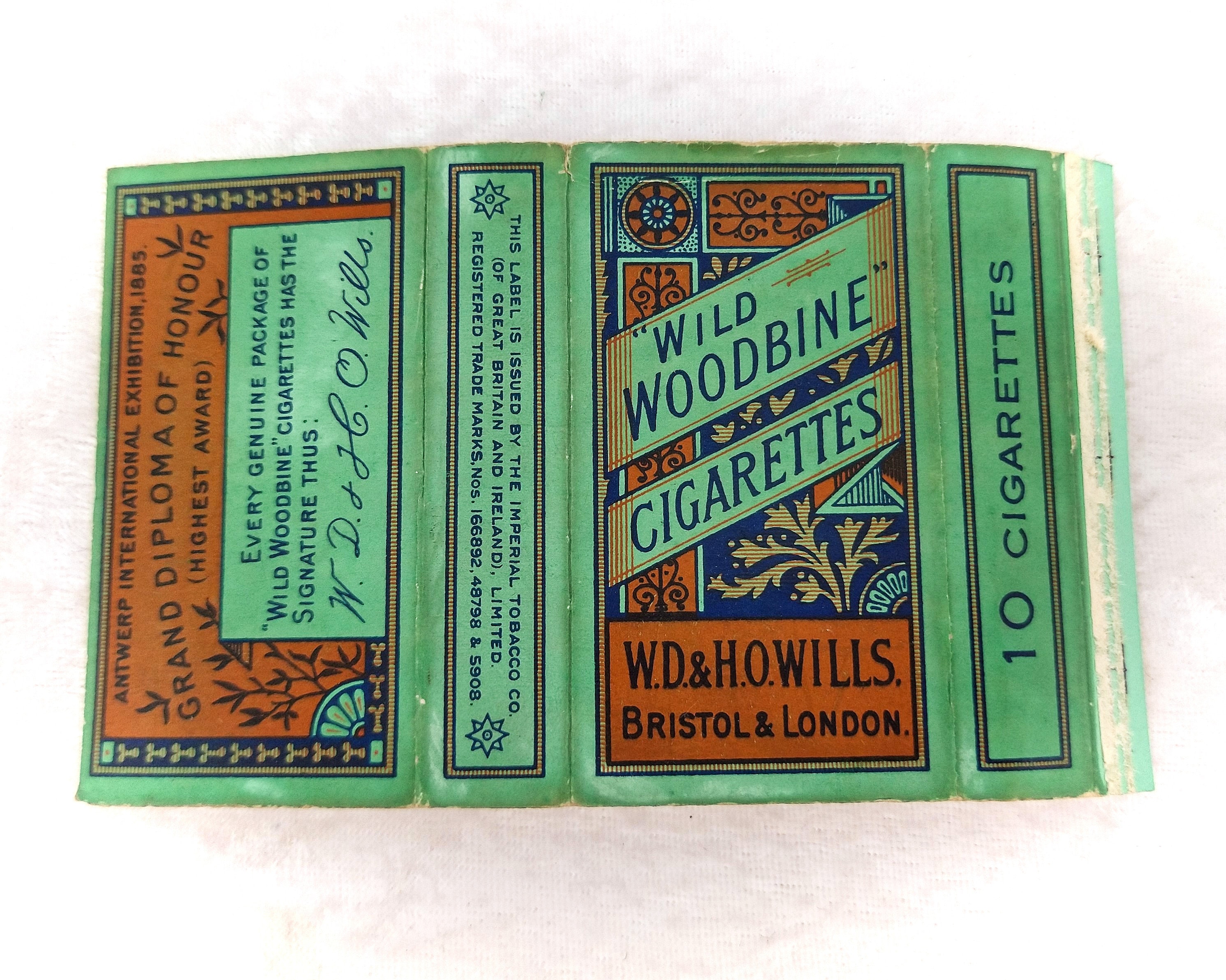 Wills Wild Woodbine Vintage Cigarette PacketTobaccoFlat Etsy