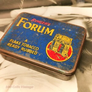 Smoking Accessories - Vintage Marlboro Sigarette Tin With Hinged Lid, 9