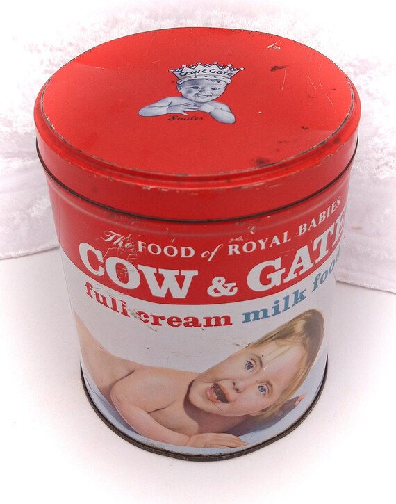Vintage Tin-Cow & Gate Baby MilkFood-PharmacyChemist-1960sTin BoxMetal Box