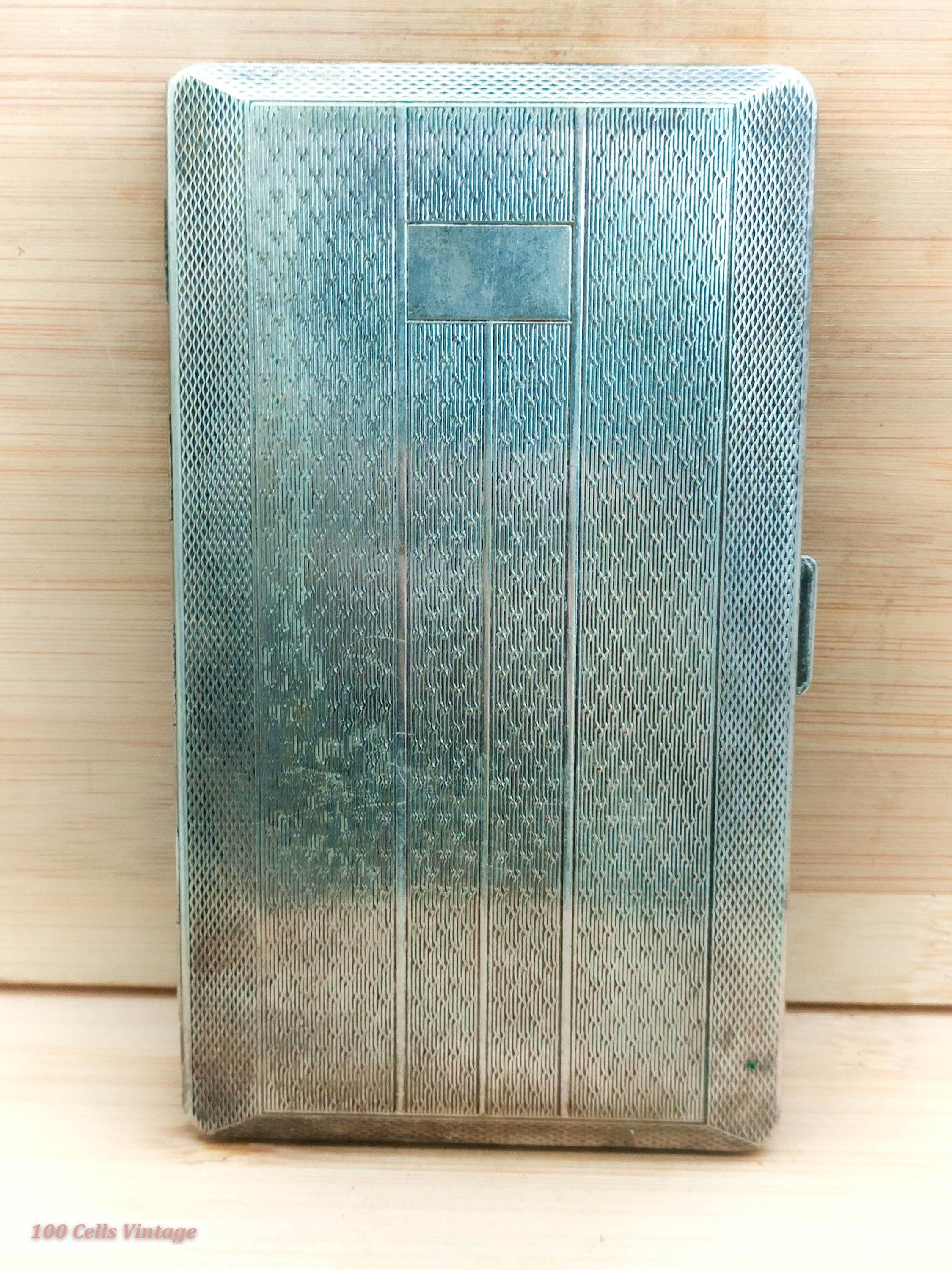 Har Bro アールデコ シルバートーン ヴィンテージ シガレットケース