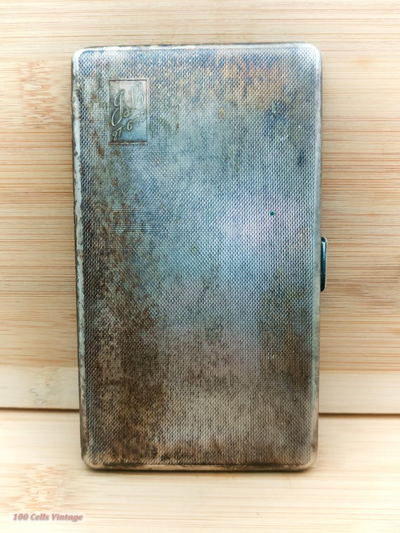 marvelous cigarette Buy Marvelous Patina Distressed Silver Tone Vintage Cigarette  Case-tobacciana-205 Online in India