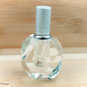 Crystal Atomiser-9cm-Vintage Collectable Perfume/Scent Bottle-0vi, empty perfume bottle, empty glass bottle