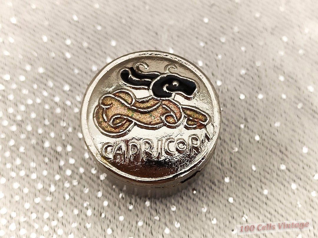 Capricorntiny Zodiac Sign Metal Vintagetrinket/pill Box2.5cm Etsy