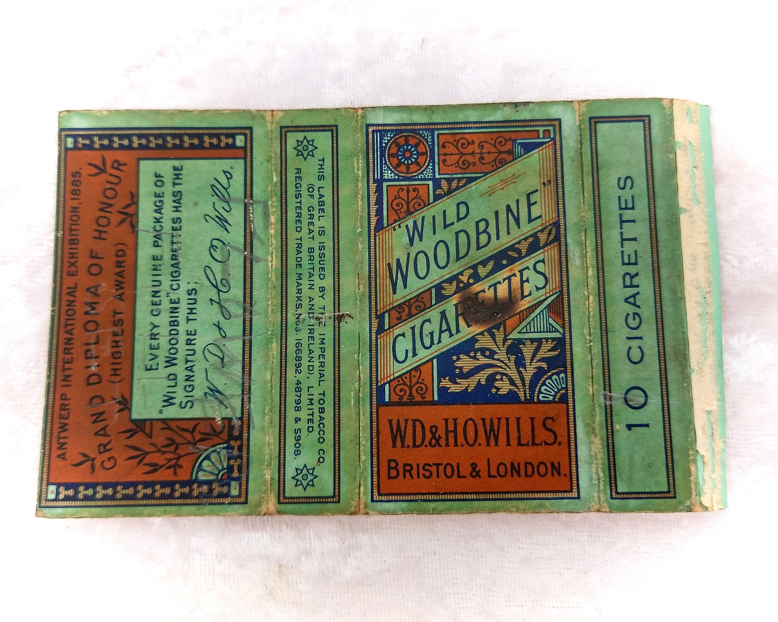 wild woodbine cigarettes 1885 Buy Wills Wild Woodbine- Vintage Cigarette Packet-tobacco-flat Outer &  Inner Online in India
