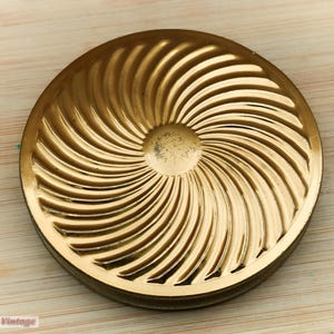 Art Deco gold tone-Vintage Make Up/Powder Compact-1or, compact mirror, vintage compact, handheld mirror, vintage vanity