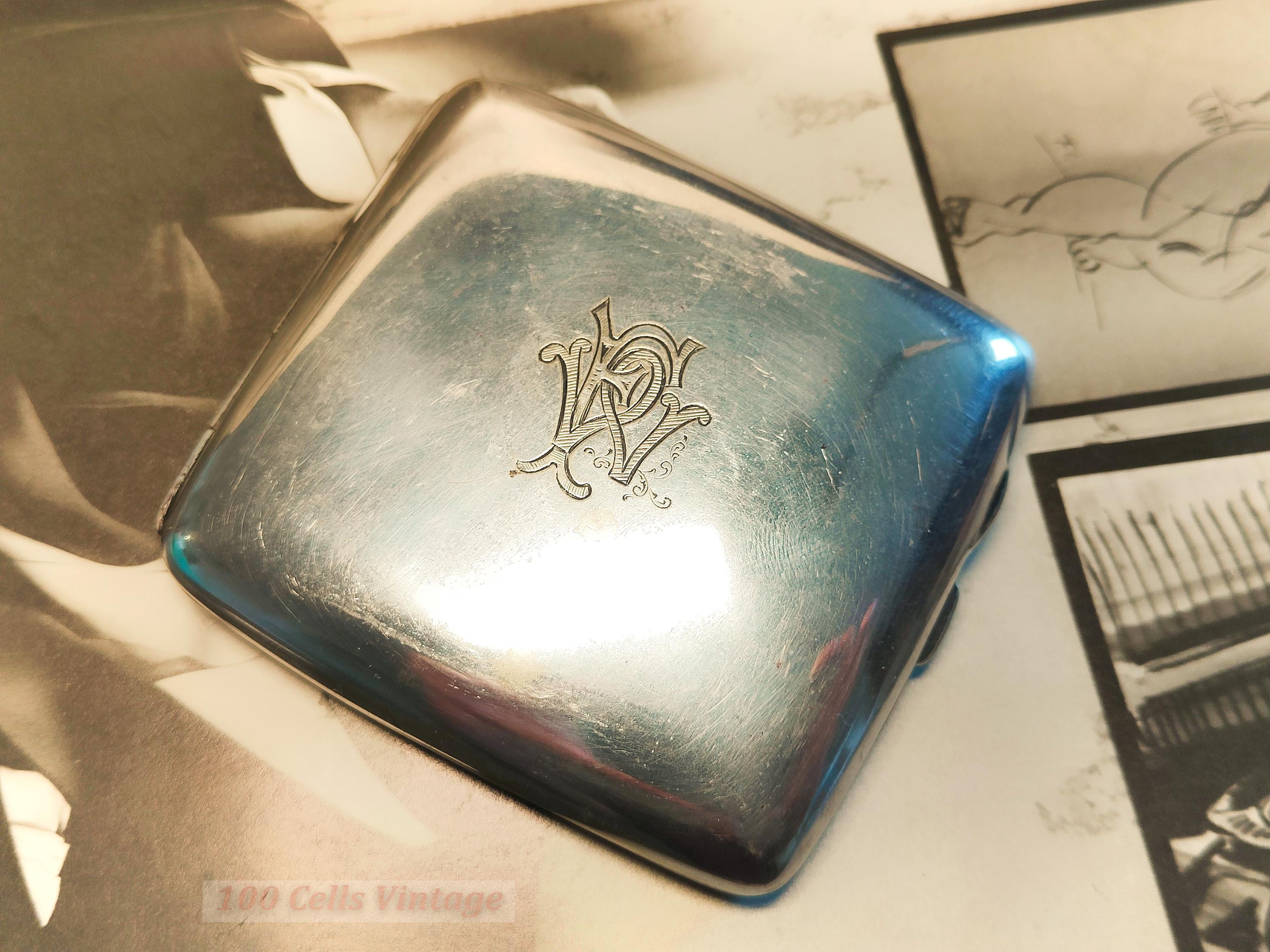 EPNS Silver Plated 8cm Vintage Cigarette Case-0y