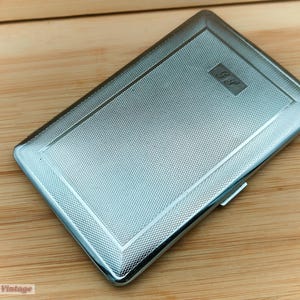 Emu Marke Art Deco Silber Ton Vintage Zigarettenetui-Tobacciana-1pi