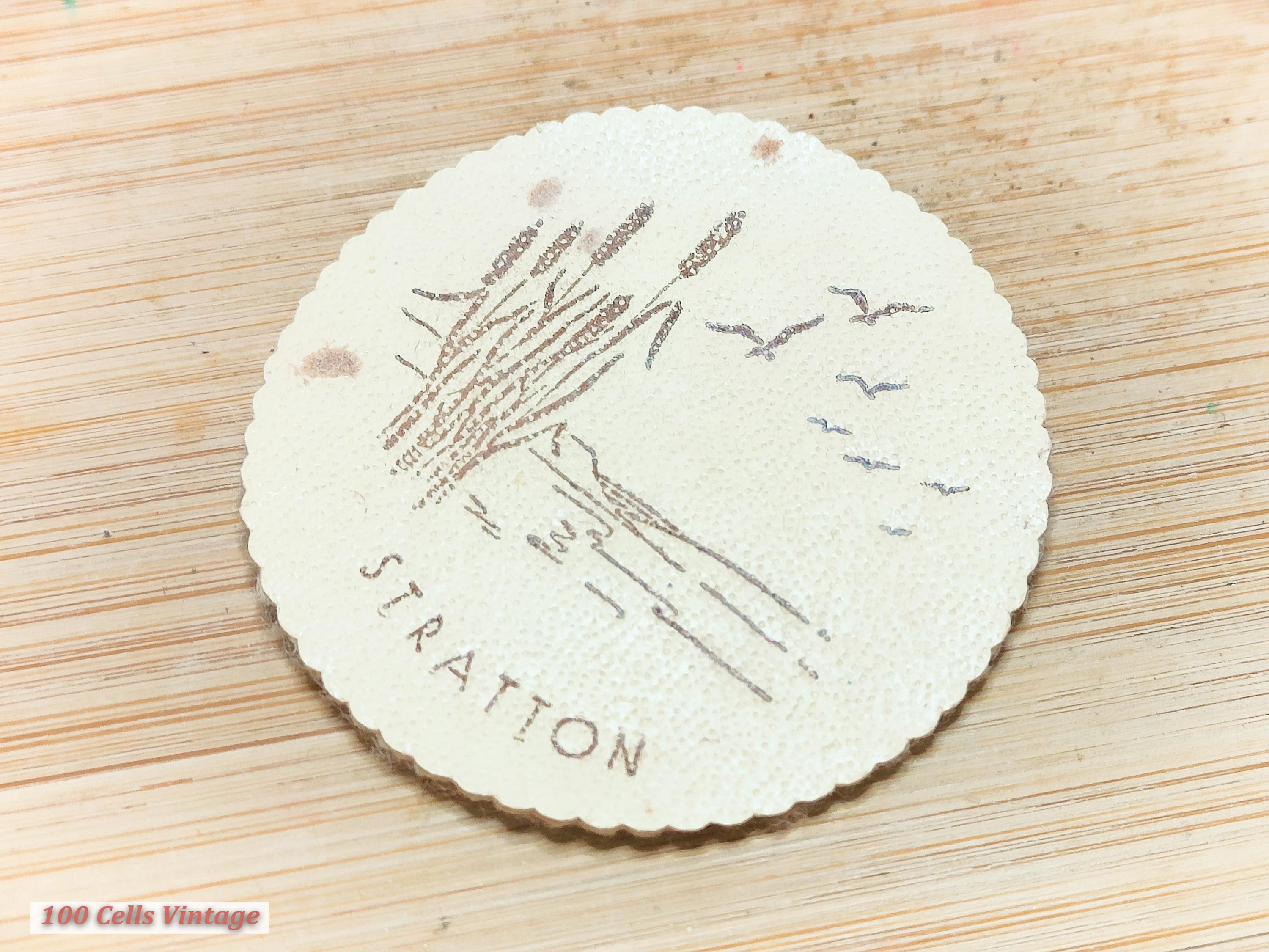 Stratton Powder Puff Rare Design-vintage Make Up/powder