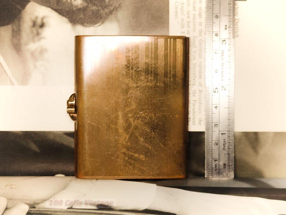 Stratton art deco gold tone rectangular Vintage P… - image 5