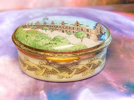 Senior Falcon Convention Allied Dunbar Staffordshire Enamels-vintage pill box View 3