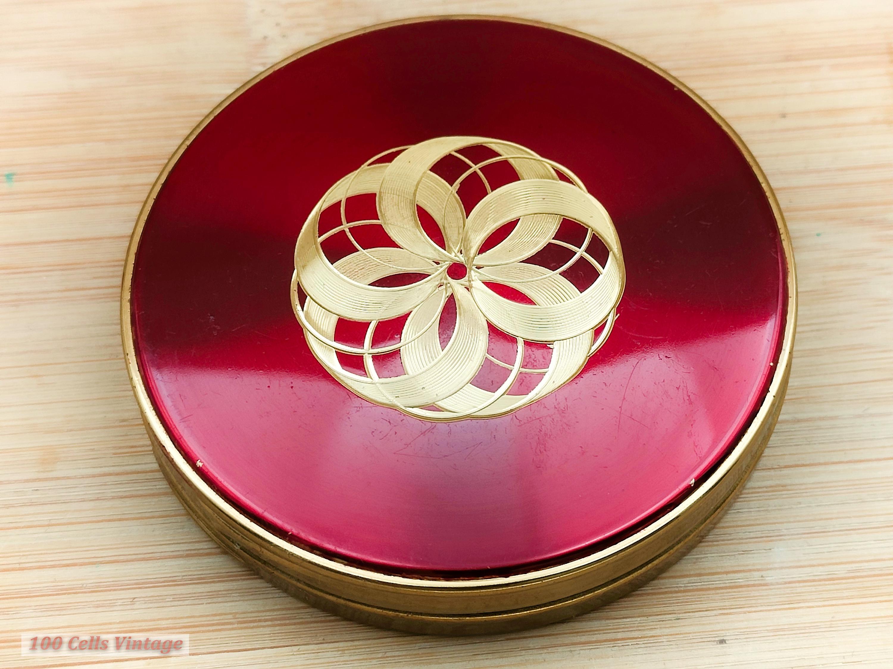 1940年代 Volupte ヴィンテージ パウダーコンパクト ミラー 希少レア 1940年代 Volupte ヴィンテージ パウダーコンパクト ミラー 希少