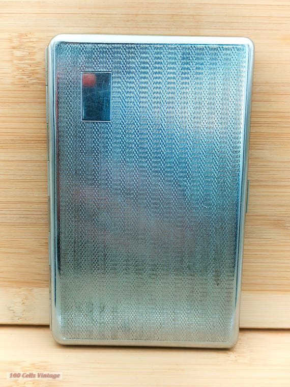 Kincraft Silver Tone Art Deco Vintage Cigarette Case