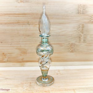 Green Egyptian 11cm-Vintage Collectable Perfume/Scent Bottle-cd, empty perfume bottle, empty glass bottle