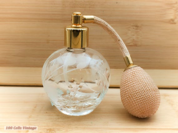 Stuart Crystal Glass-atomiser-9cm-vintage Collectable Perfume