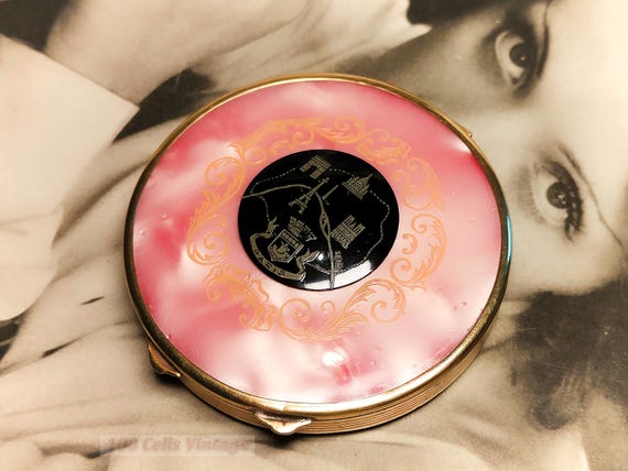 Paris Landmarks Vintage Powder Compact: Miref Makeup Mirror  display picture 1